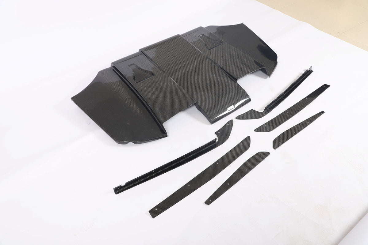 Carbon Fiber Rear Diffuser with canards for BMW 3 Series E92 E93 M3 2009-2013