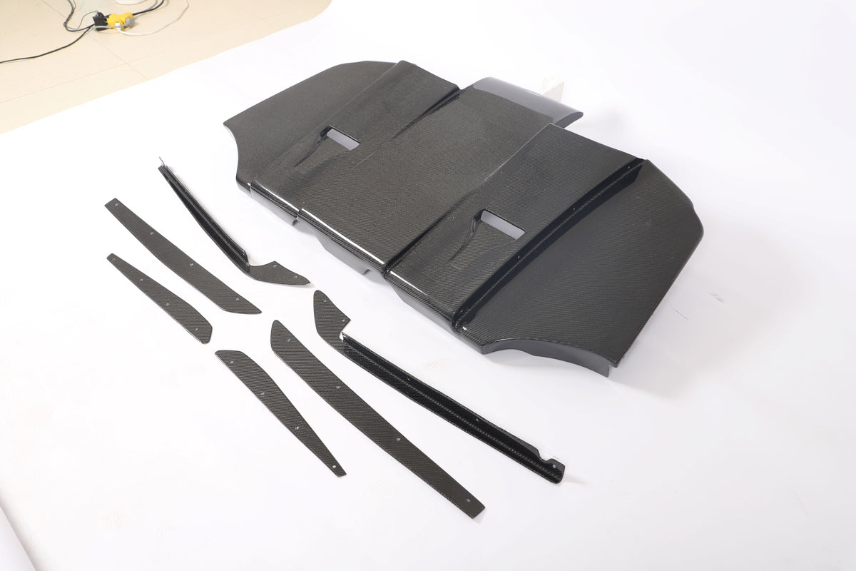 Carbon Fiber Rear Diffuser with canards for BMW 3 Series E92 E93 M3 2009-2013