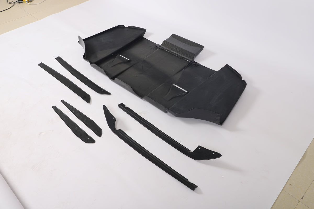 Carbon Fiber Rear Diffuser with canards for BMW 3 Series E92 E93 M3 2009-2013