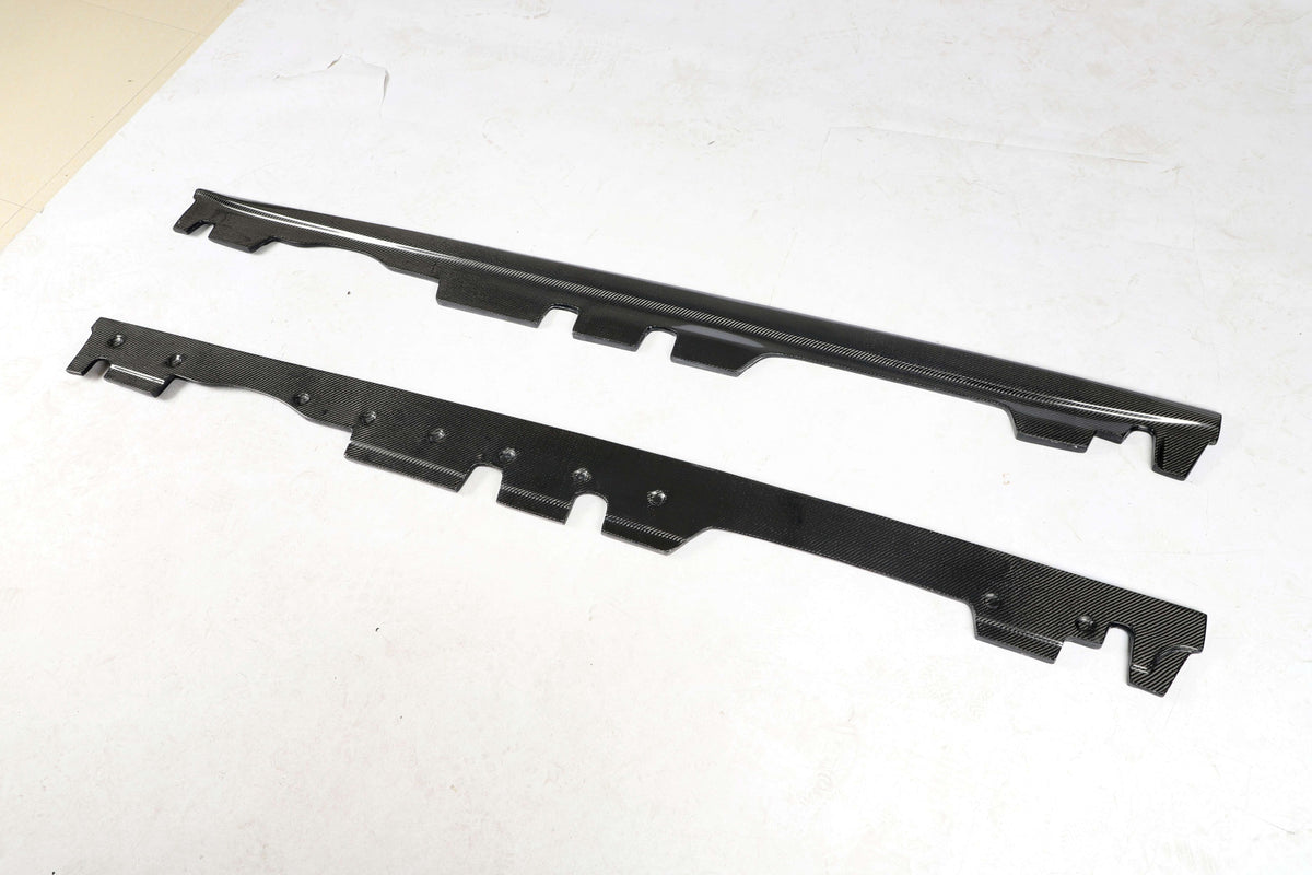 Car Styling E Style Carbon Fiber Body Trim Side Skirt Bumper Extension Lip For BMW 3 Series E92 E93 M3 2008-2013