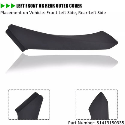 Bevinsee Left Passenger Side Inner Door Panel Handle Bracket Fits BMW 3 Series E90 E91