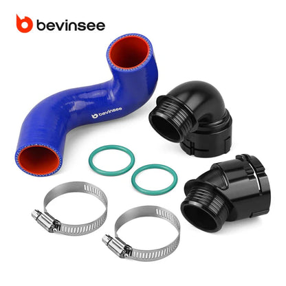 Bevinsee Versterkte Siliconen Onderste Radiateurslang w/ Aluminium Flens - BMW E9x E8x (N52N & N53)