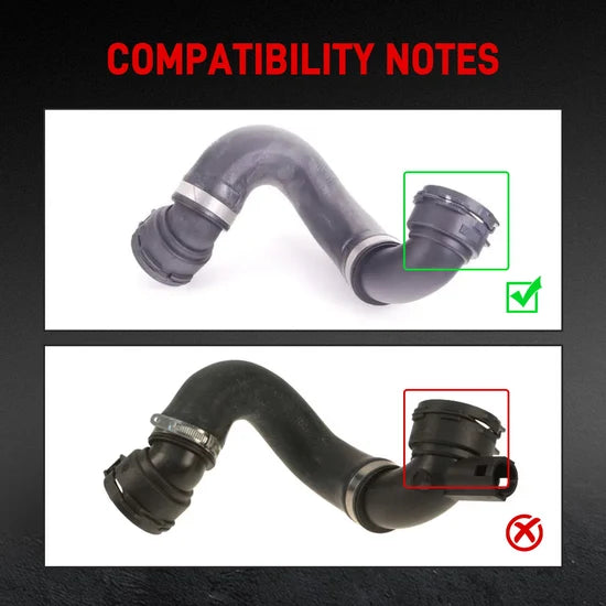 Bevinsee Versterkte Siliconen Onderste Radiateurslang w/ Aluminium Flens - BMW E9x E8x (N52N & N53)