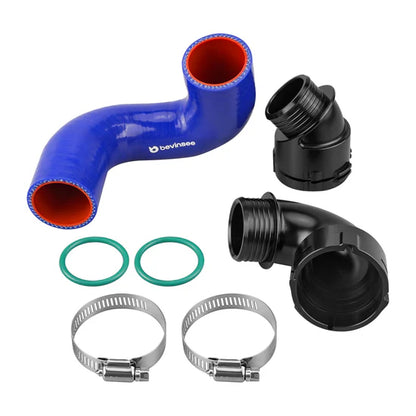Bevinsee Versterkte Siliconen Onderste Radiateurslang w/ Aluminium Flens - BMW E9x E8x (N52N & N53)