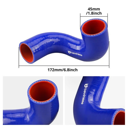 Bevinsee Versterkte Siliconen Onderste Radiateurslang w/ Aluminium Flens - BMW E9x E8x (N52N & N53)