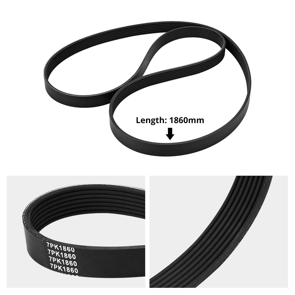 Bevinsee Main Drive Belt Replacement for 7PK1860 – for BMW E90 E92 335i N55 Engine