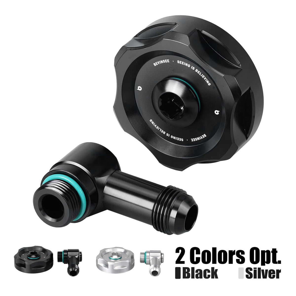 Bevinsee Billet High-Flow Oil Cap Vent Adapter – for BMW E30 E36 E46 E90 E92 F30 E88
