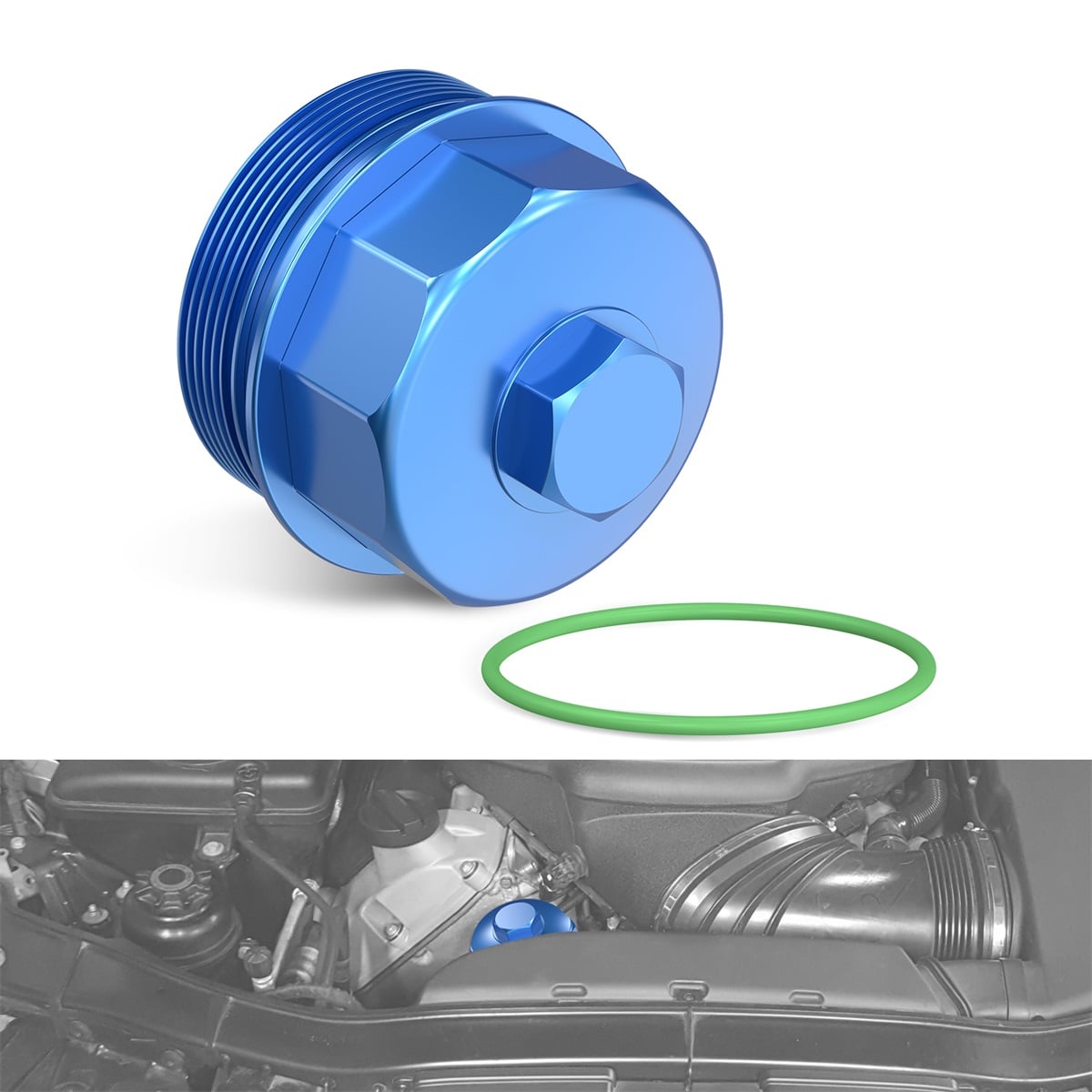 Bevinsee Aluminum Oil Filter Housing Cap – for BMW E90 E92 E93 M3 S65 V8 Engine