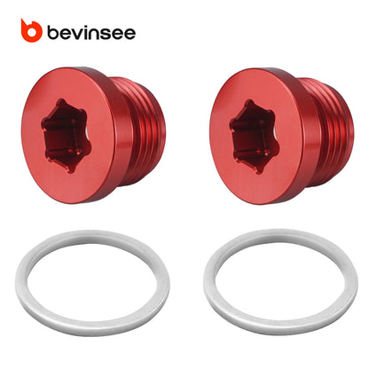 Bevinsee Solid Billet Aluminium Oil Thermostat Housing Plugs – for BMW N54 N55 S55