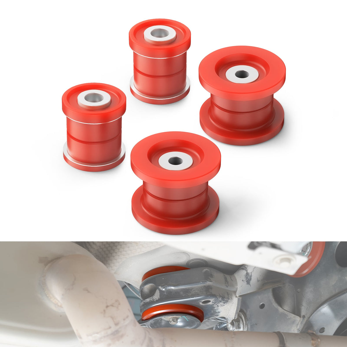Bevinsee 80A Polyurethane Rear Subframe Bushing Kit Upgraded – for BMW E92 E90 E88 E82 Non-M