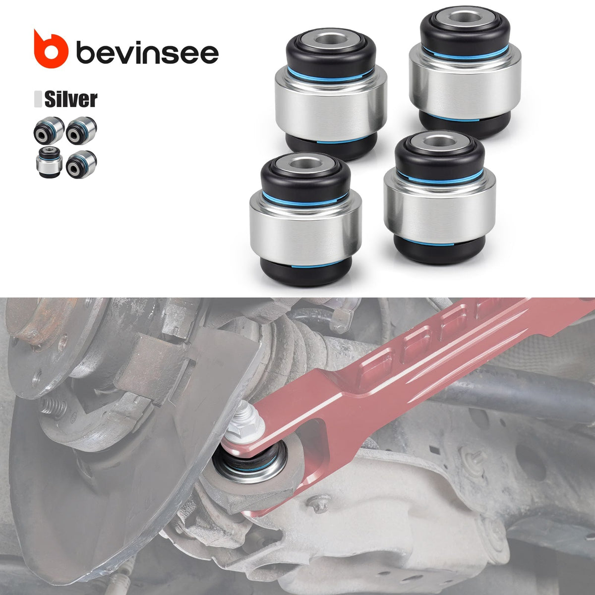Bevinsee Rear Trailing Arm Bearing Set Upgrade – for BMW E9X E90 E92 M3 E82 E87 E88 1M
