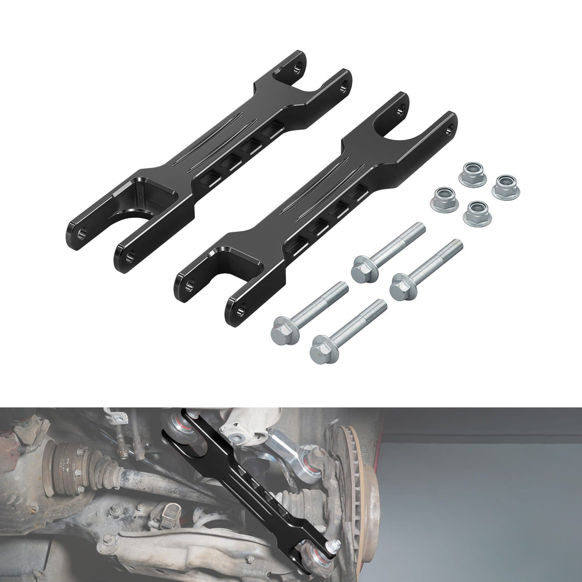 Bevinsee Billet Aluminum Rear Trailing Arm Set – for BMW E82 E87 E88 E90 E92 M3 1M 335i 135i X1 E84