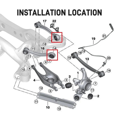 Bevinsee Rear Upper Control Arm Ball Joint Conversion Shims – for BMW E82 E88 E90 E92