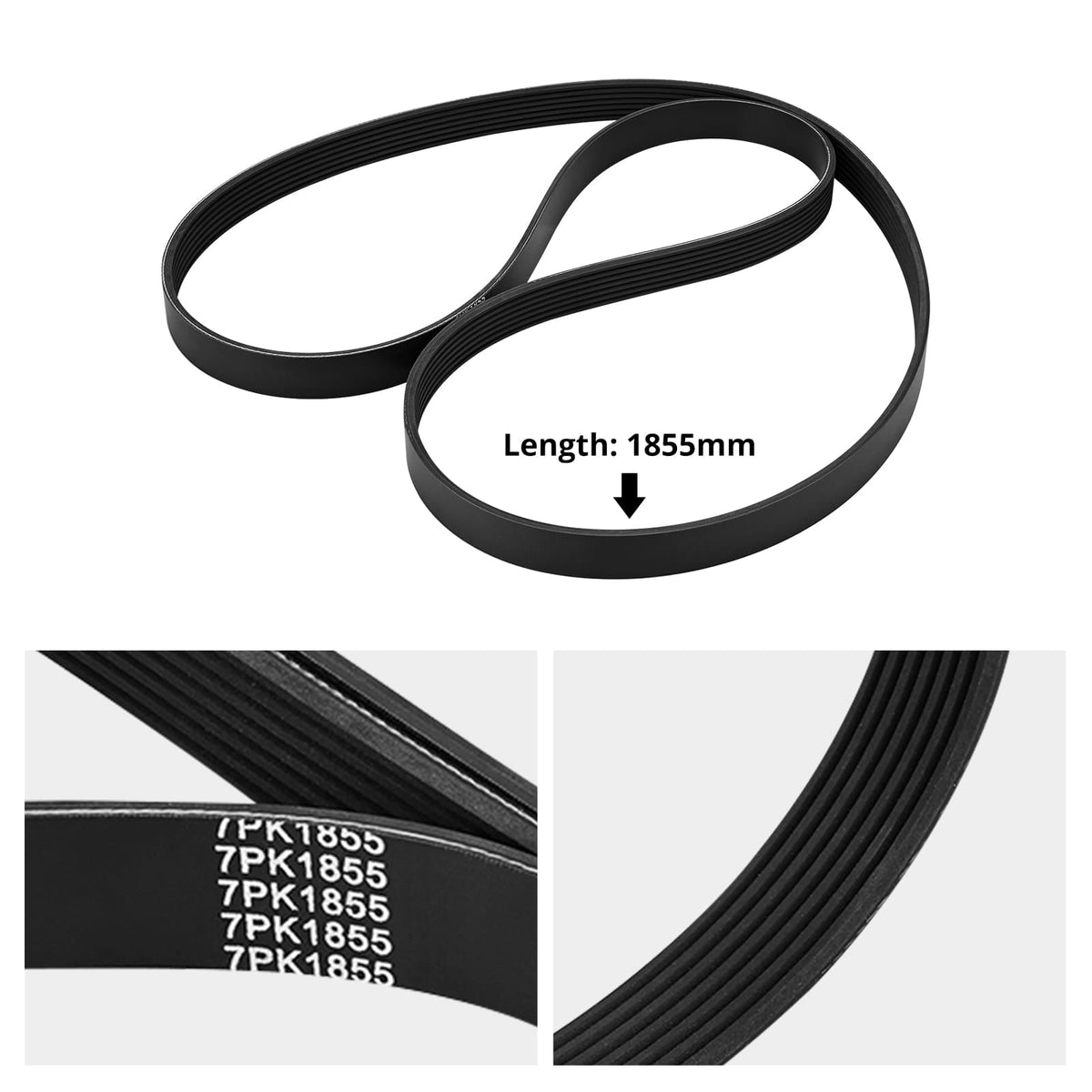 Bevinsee Serpentine Belt Replacement for 7PK1855 – for BMW E90 E92 N54 Engine 335i 1M