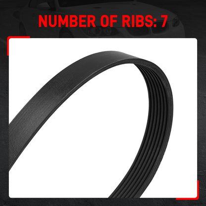 Bevinsee Serpentine Belt Replacement for 7PK1855 – for BMW E90 E92 N54 Engine 335i 1M
