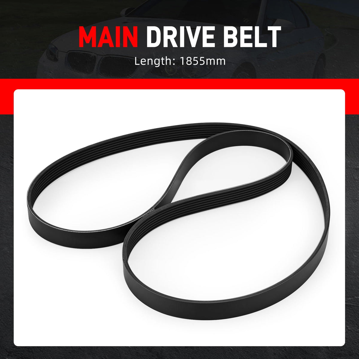 Bevinsee Serpentine Belt Replacement for 7PK1855 – for BMW E90 E92 N54 Engine 335i 1M