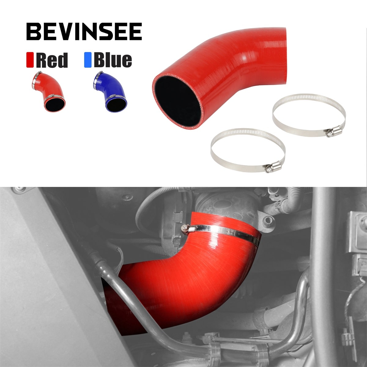 Bevinsee Silicone Intake Boot – for BMW E82 E88 125i 128i E90 E91 E92 E93 325i 328 330 N52 Engine