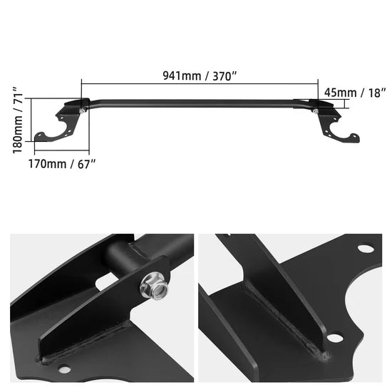 Bevinsee Aluminum Front Strut Tower Brace - BMW E90 / E92 (Non-M)