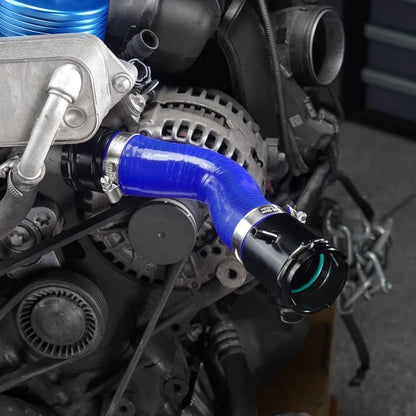 Bevinsee Versterkte Siliconen Bovenste Radiateurslang w/ Aluminium Flens - BMW E9x E8x (N52)