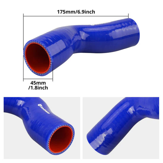 Bevinsee Versterkte Siliconen Bovenste Radiateurslang w/ Aluminium Flens - BMW E9x E8x (N52)