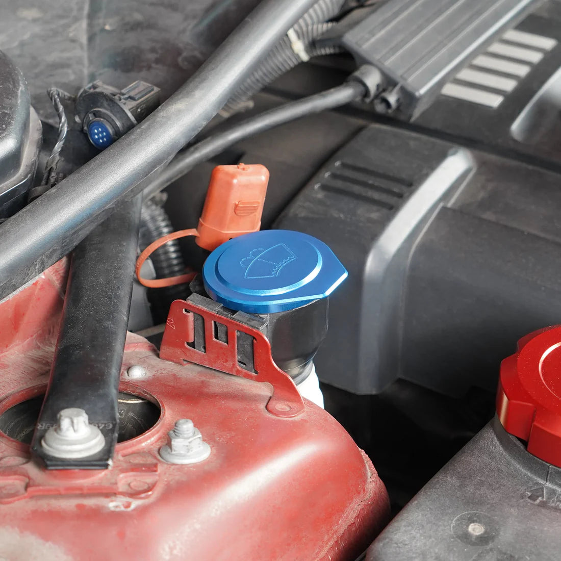 Bevinsee Billet Aluminum Washer Fluid Reservoir Cap for BMW E9X, E8X & X1