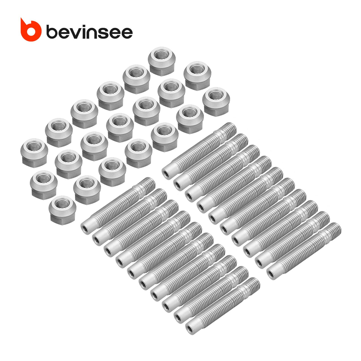 Bevinsee 75mm/90mm Wheel Stud Conversion Kit- M12 X 1.5 Thread – for BMW E36 E46 E90 E92 E60 E39