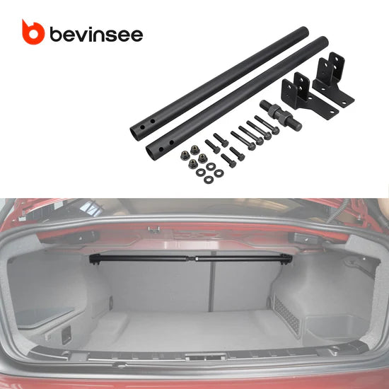bmw-e92-335i-rear-strut-brace-installed-trunk-view-chassis-stiffness-schematics