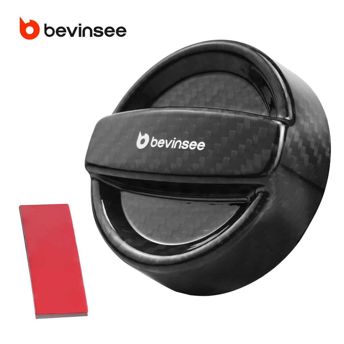 Bevinsee Carbon Fiber Coolant Tank Cap Cover & Real Carbon Fiber Oil Cap Cover & Wiper Washer Fluid Reservoir Cap – for BMW E8X E9X F32 F36 X1 X3 X5