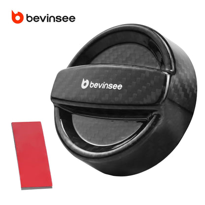 Bevinsee Carbon Fiber Coolant Tank Cap Cover & Real Carbon Fiber Oil Cap Cover & Wiper Washer Fluid Reservoir Cap – for BMW E8X E9X F32 F36 X1 X3 X5
