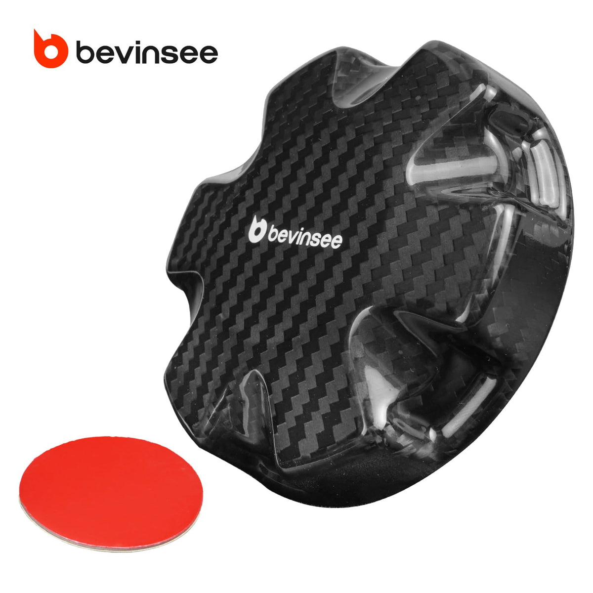 Bevinsee Carbon Fiber Coolant Tank Cap Cover & Real Carbon Fiber Oil Cap Cover & Wiper Washer Fluid Reservoir Cap – for BMW E8X E9X F32 F36 X1 X3 X5