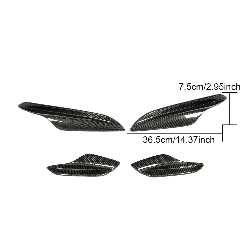 For BMW 3 SERIES E90 E92 M3 E93 carbon fiber Splitter Fins Body Spoiler Canards