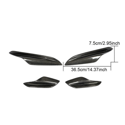 For BMW 3 SERIES E90 E92 M3 E93 carbon fiber Splitter Fins Body Spoiler Canards